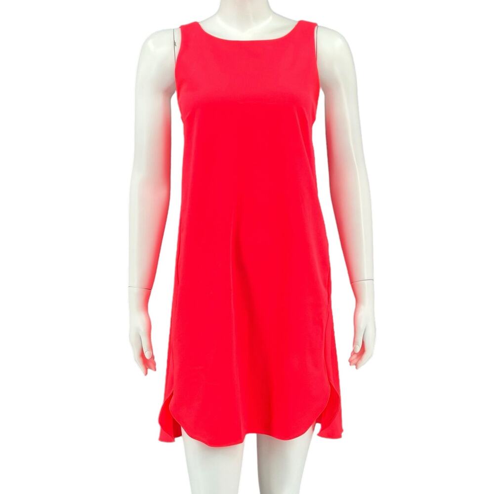 Armani Exchange Dress Womens 4 Neon Pink Shift Strappy Cutout Sleeveless Party